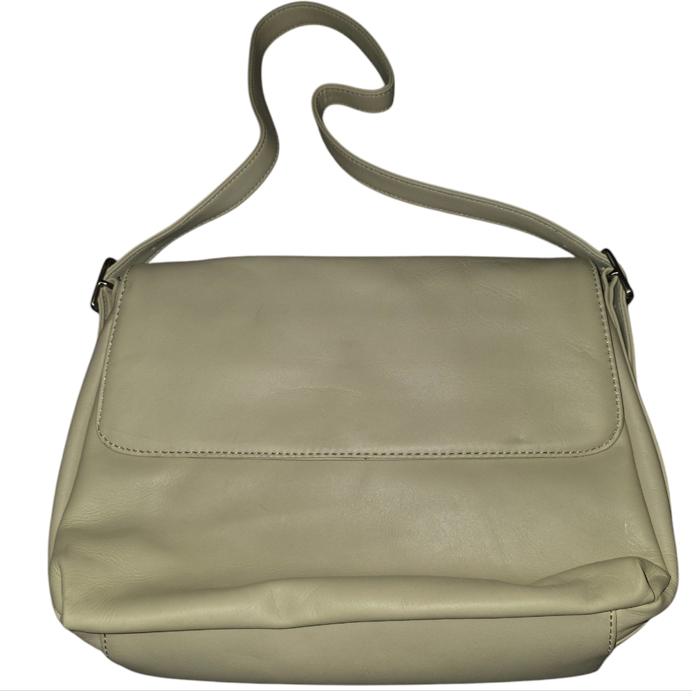 Apostrophe Cream  Leather Purse